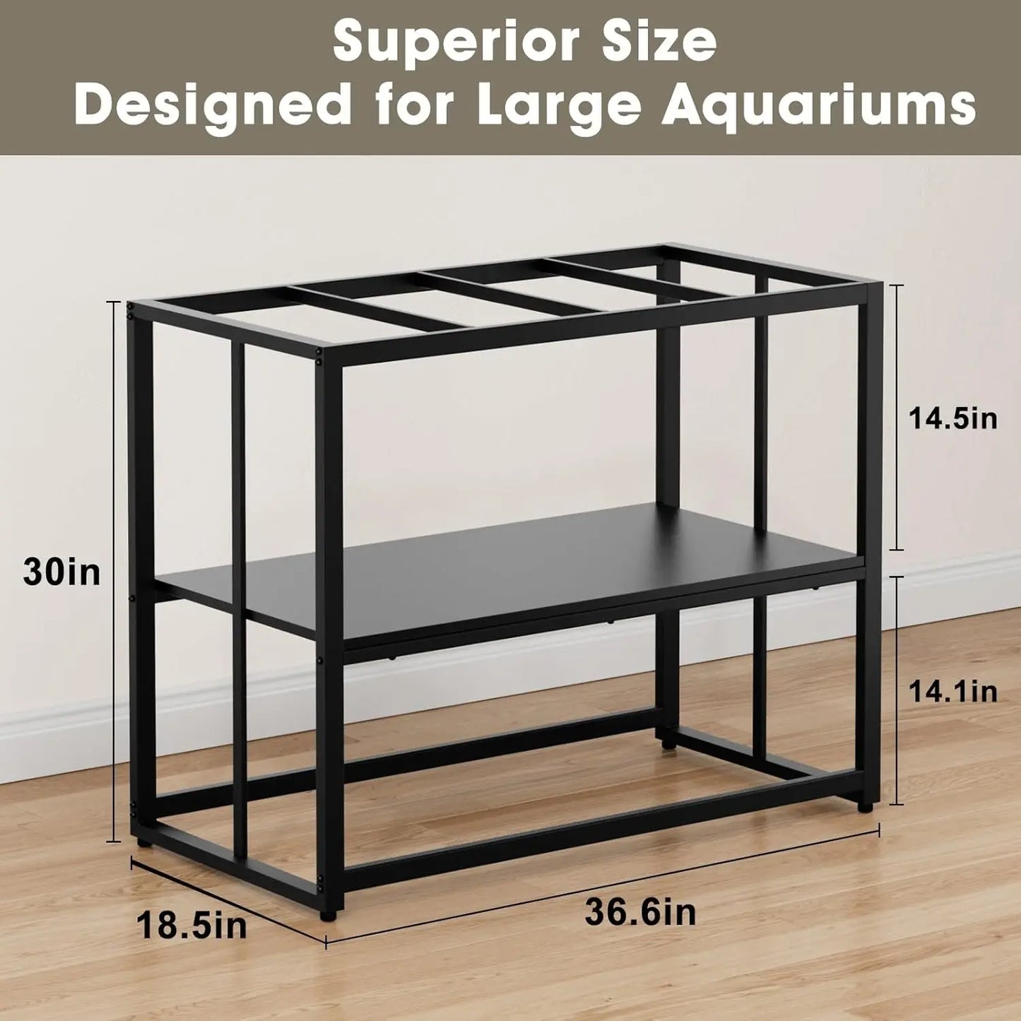 Durable Stainless Steel Aquarium Stand With Dual Layer Design