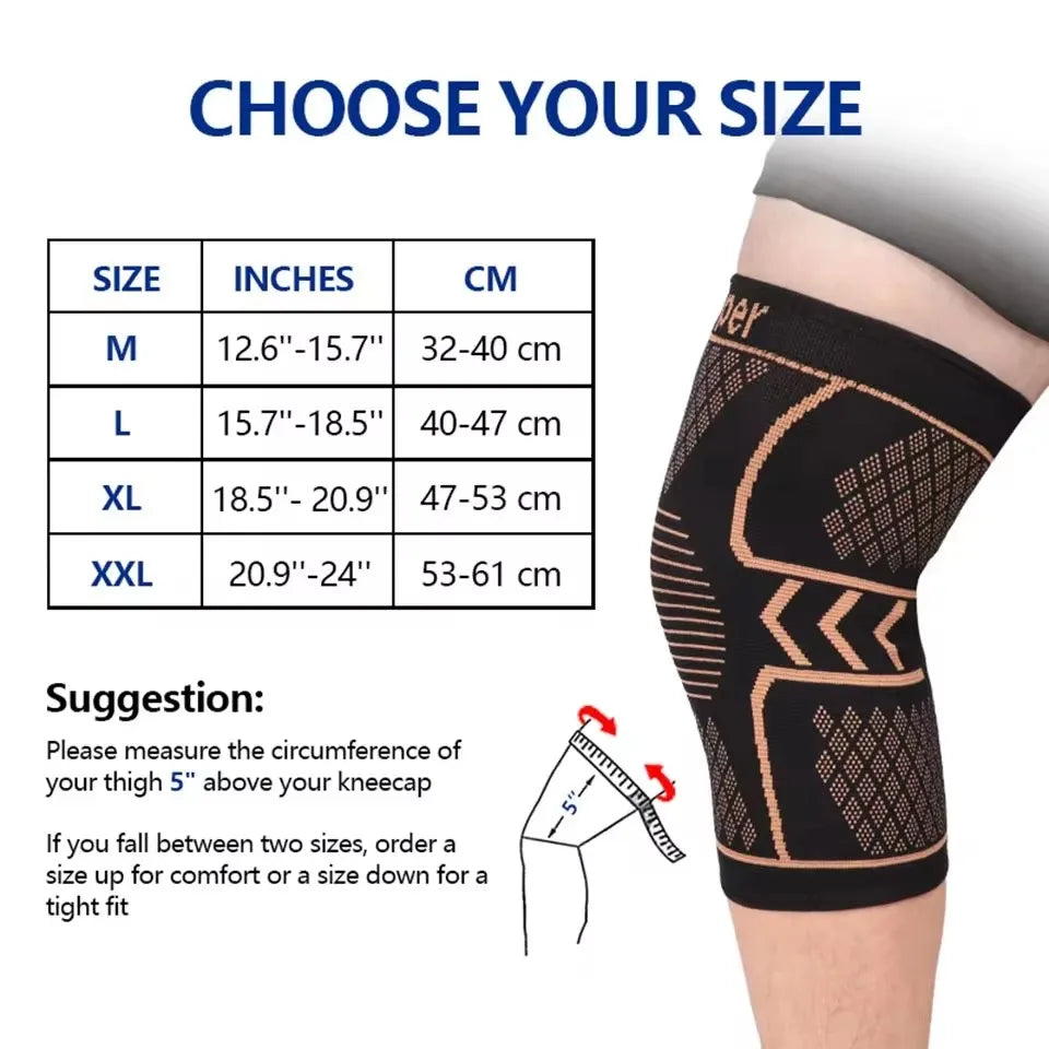 GOBYGO Copper Knee Support Braces For Joint Pain Relief
