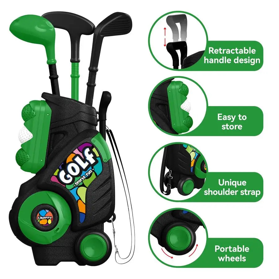Toddler Golf Set With Putting Mat And Cornhole Board