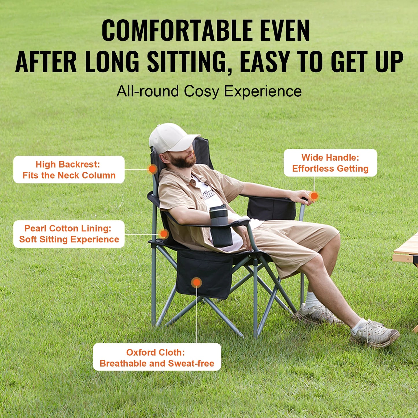 SucceBuy Outdoor Folding Camping Chair Ultralight Portable Beach Hiking