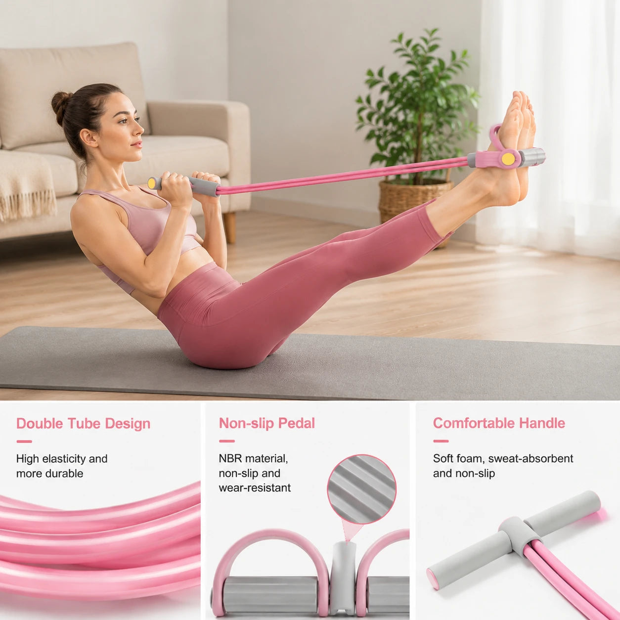 Adjustable Pedal Resistance Band For Full Body Home Gym