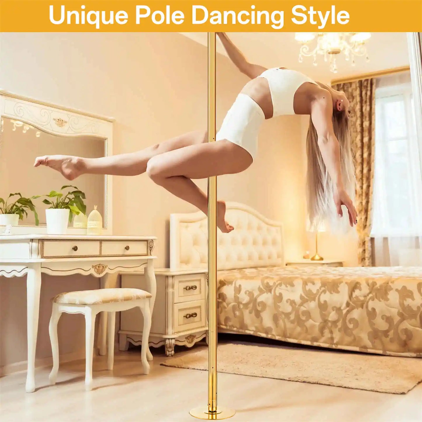 Adjustable Dance Pole With Spinning And Static Modes