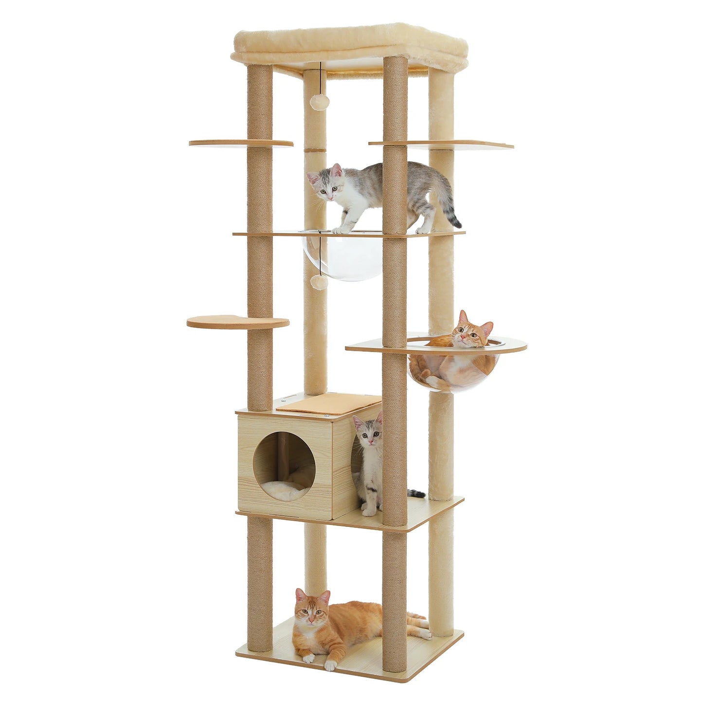 PAWZ Ro Multi Level Indoor Cat Tree With Scratching Posts