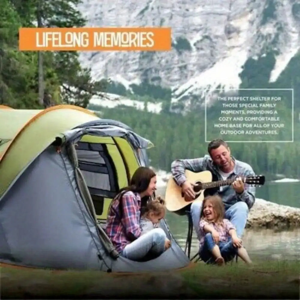 Camping Tent Four Person Easy Pop Up Waterproof Upf50