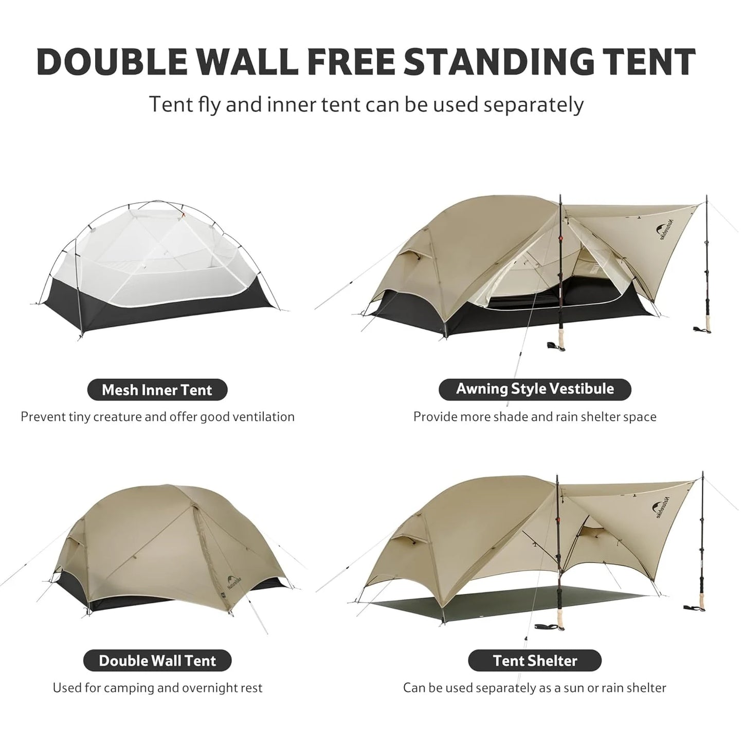 Naturehike Mongar UL Ultralight Backpacking Tent Shelter