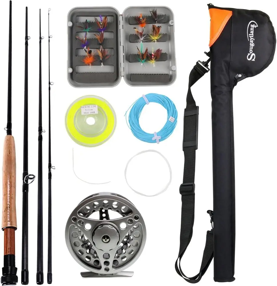 Complete Fly Fishing Rod and Reel Combo Kit for Saltwater and Freshwater Angling