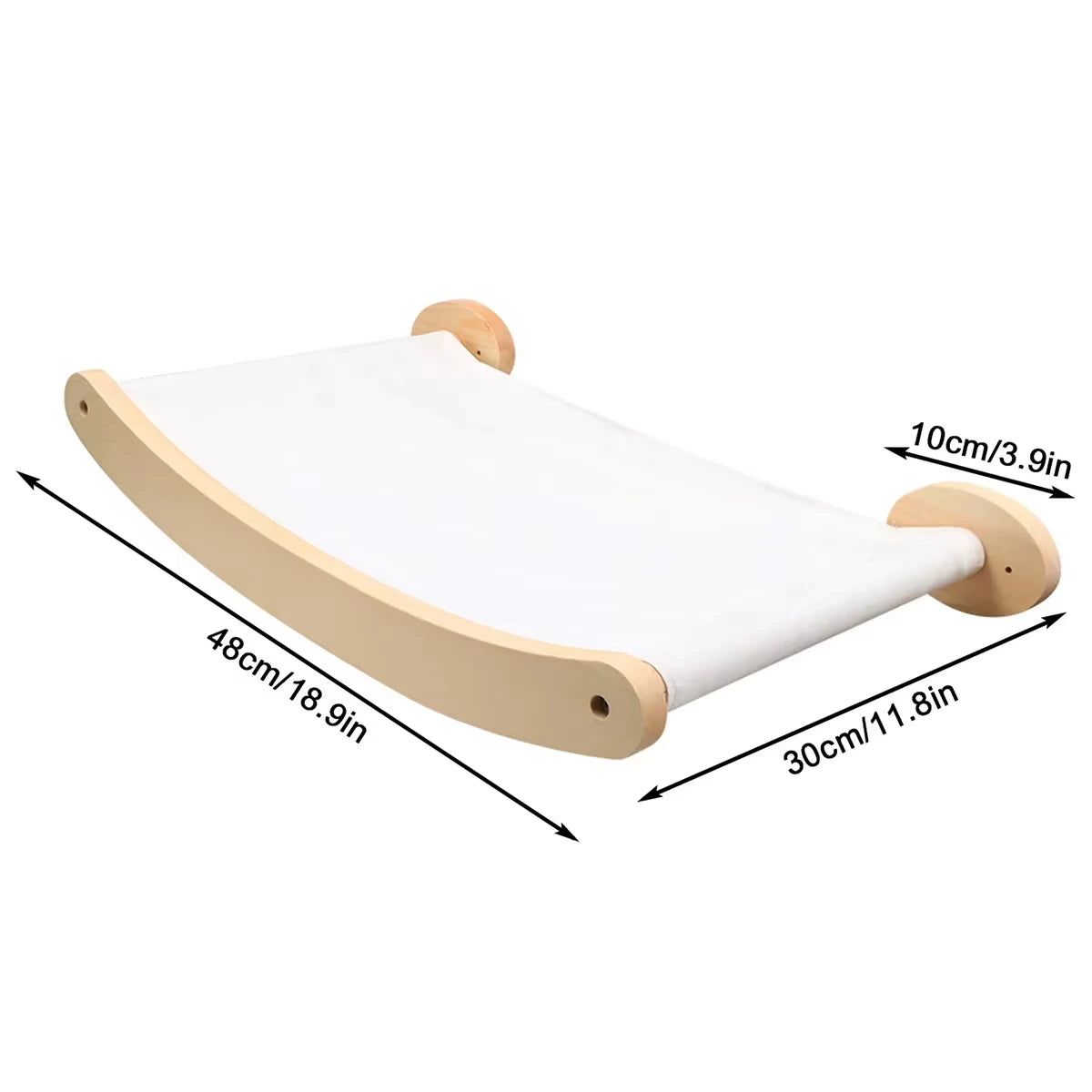Wall Mounted Cat Bridge With Sisal Rope For Indoor Cats Pine Wood