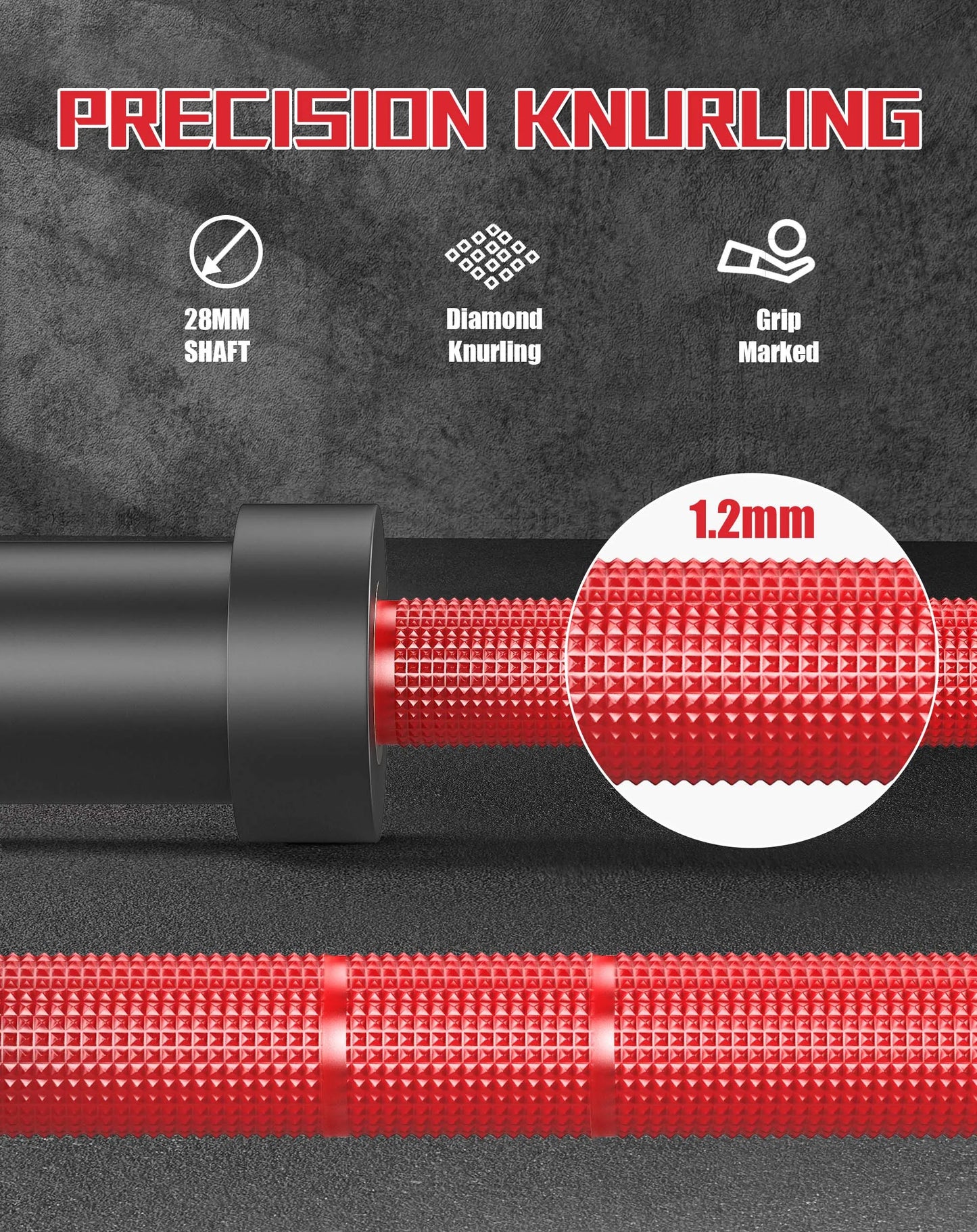 HiMISS Barbell Bar 1000LBS Capacity For Powerlifting