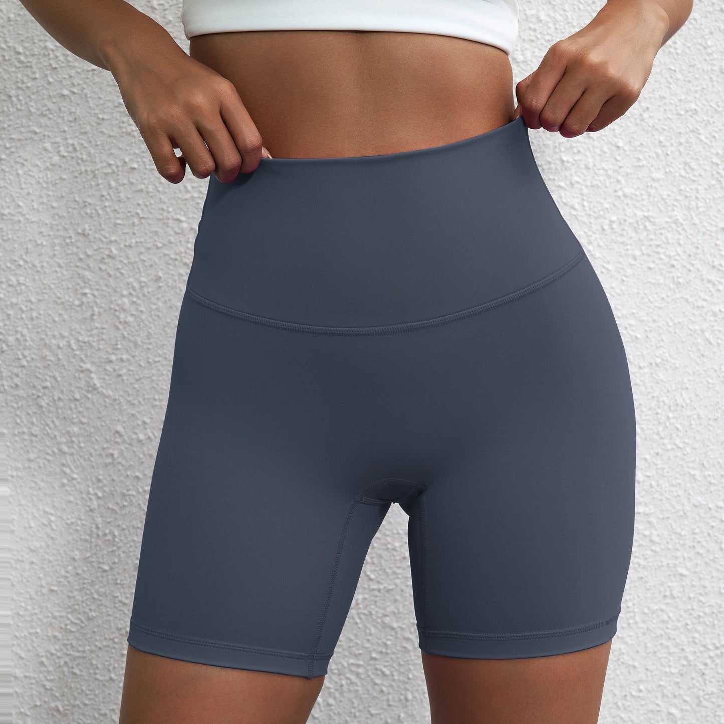Women High Waist Yoga Shorts With Pocket For Fitness Training