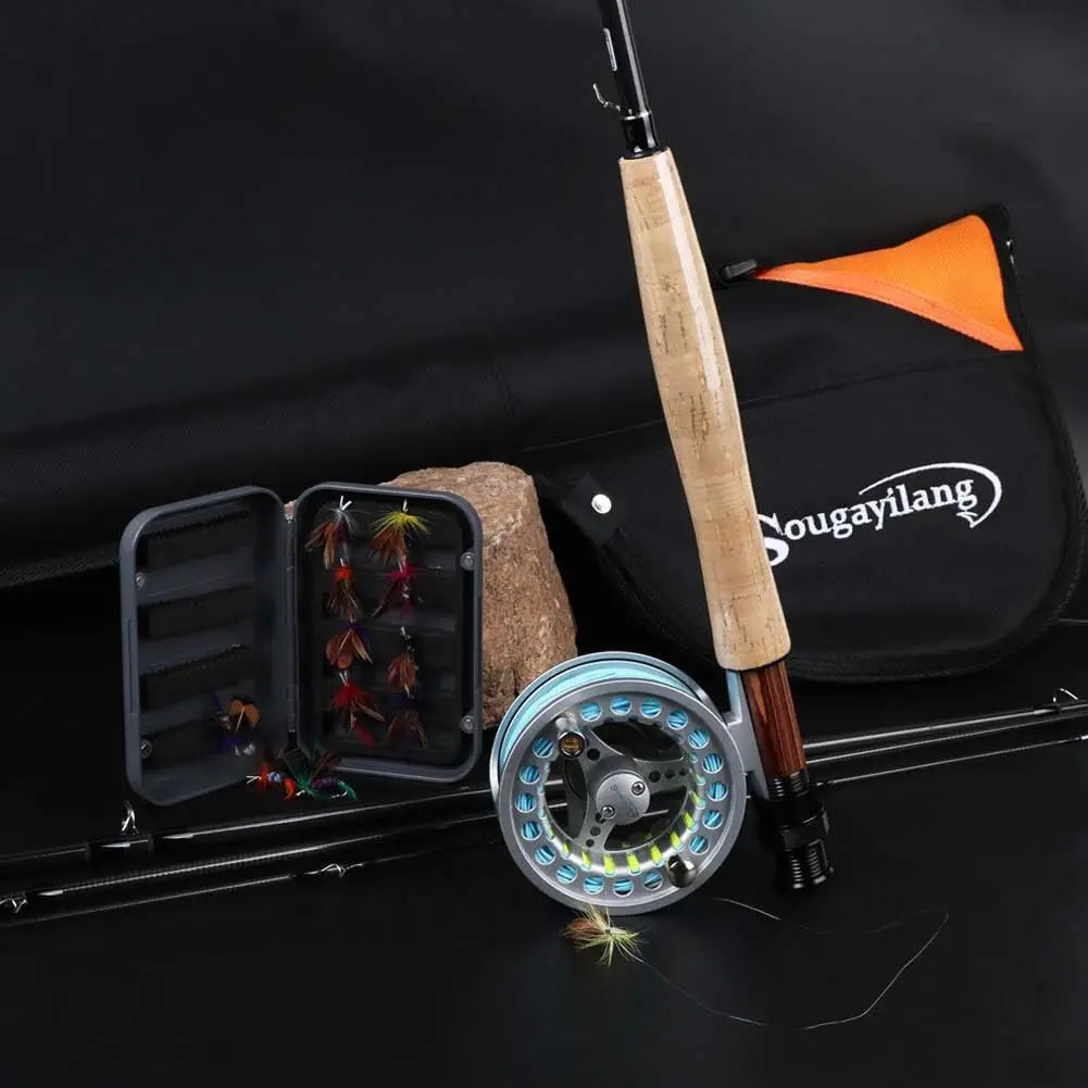Complete Fly Fishing Rod and Reel Combo Kit for Saltwater and Freshwater Angling