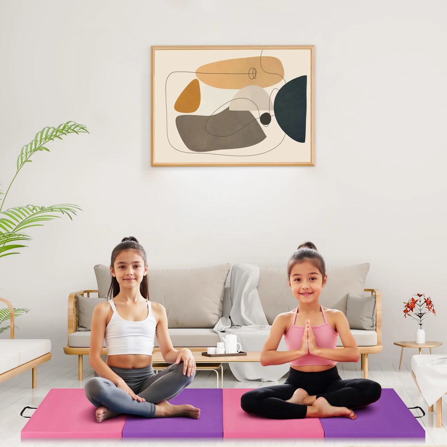 HiMISS Gymnastics Mat Foldable Tumbling Mats For Home Workouts