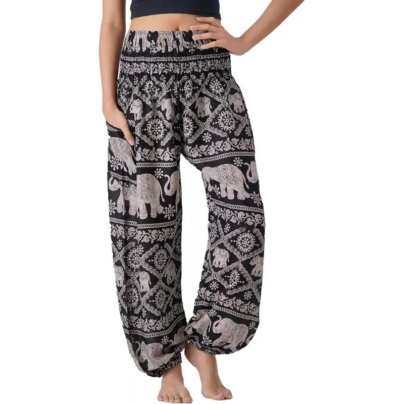 Harem Pants For Women Yoga Boho With Pockets Comfortable