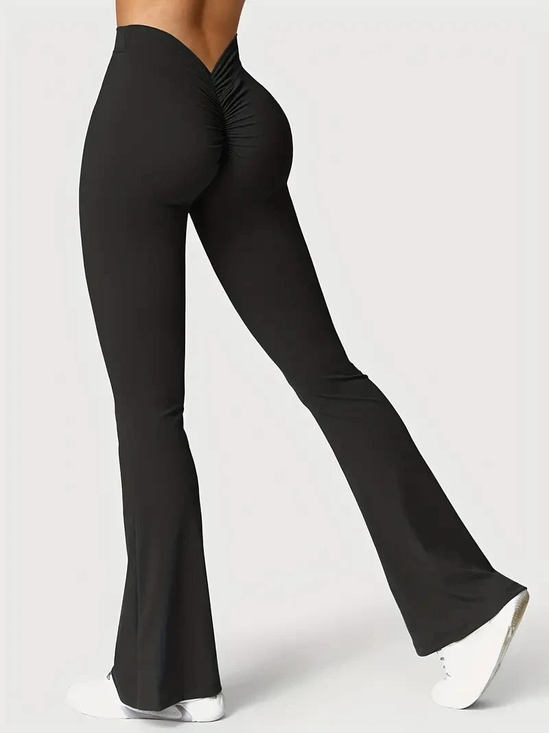Women Yoga Leggings With V Waist Push Up Fitness Tights