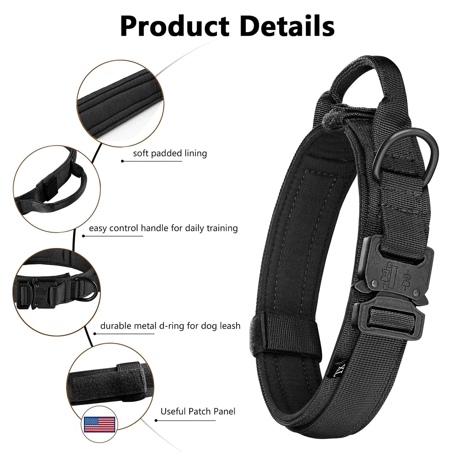 PETRAVEL Tactical Dog Harness Vest With Molle Pouches