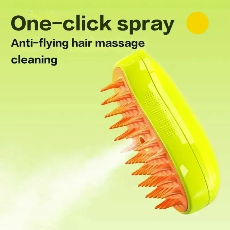 Cat Dog Steamy Brush Electric Sprayer For Pet Grooming Massager