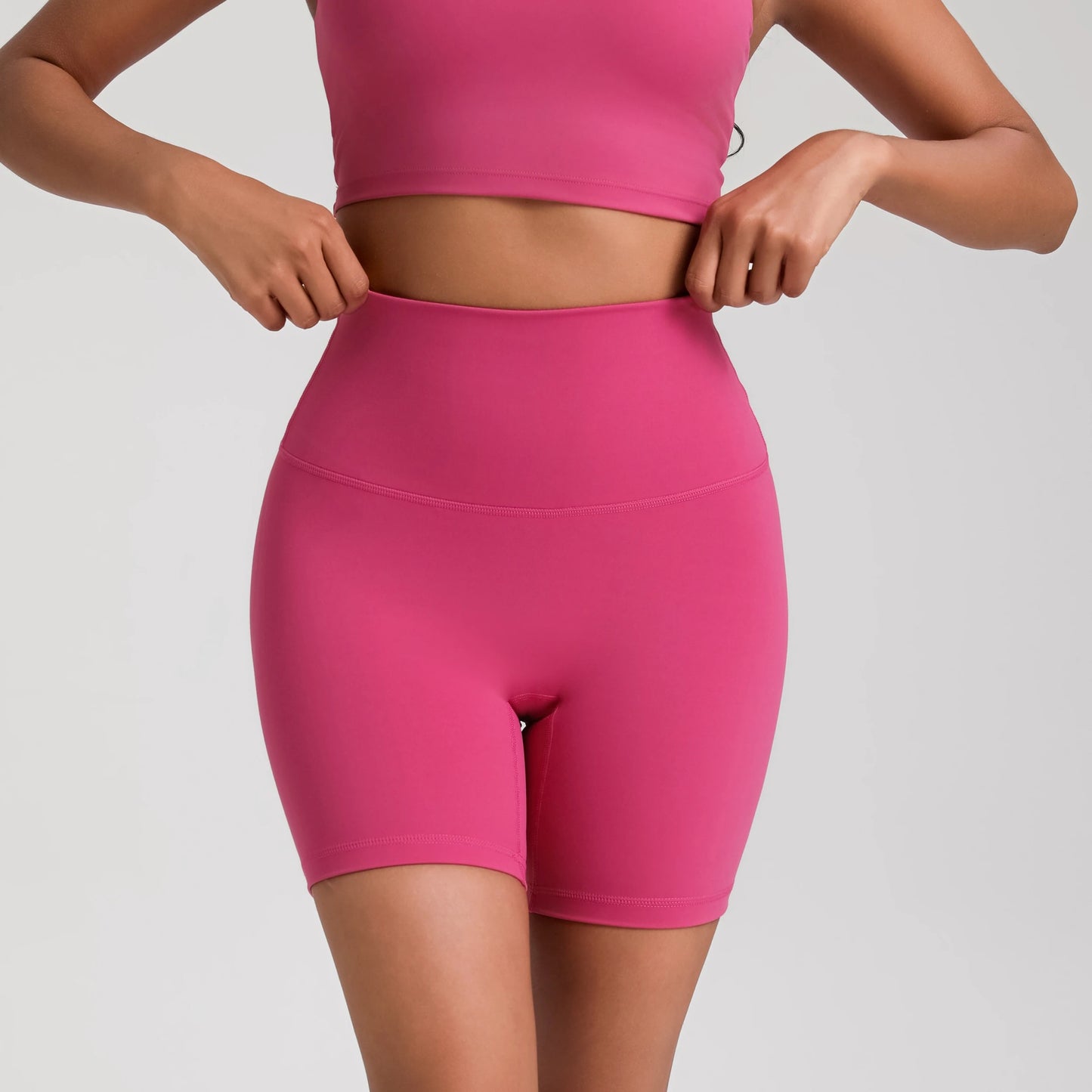 Women High Waist Yoga Shorts With Pocket For Fitness Training