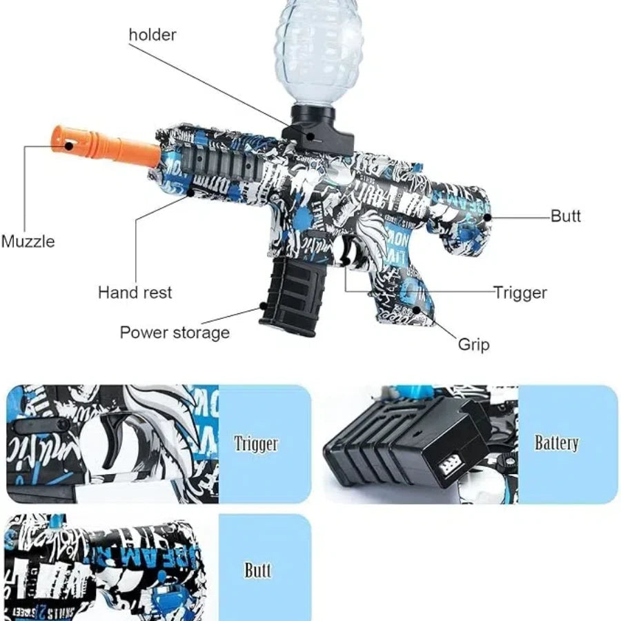 Hign-concerned M416 Blaster Toy Gun With Glasses For Summer Outdoor Games