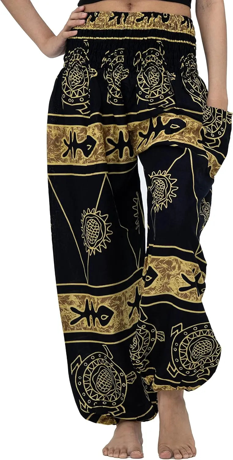 Harem Pants For Women Yoga Boho With Pockets Comfortable