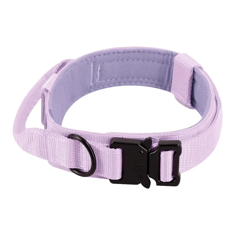 Adjustable Tactical Dog Training Collar And Leash Set With Handle