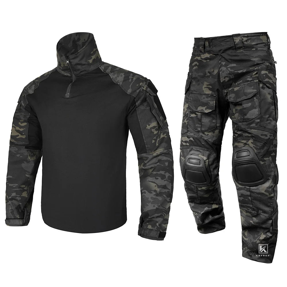 KRYDEX Tactical Camouflage Shirt And Pants Set For Hunting Outdoors