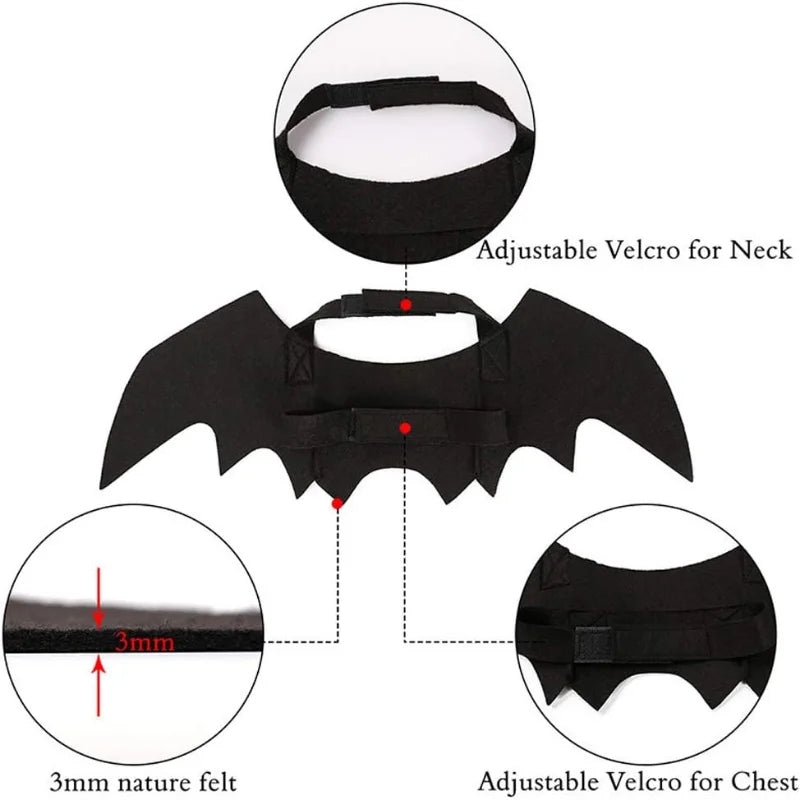 Pet Cat Bat Wings Halloween Costume Accessory For Pets