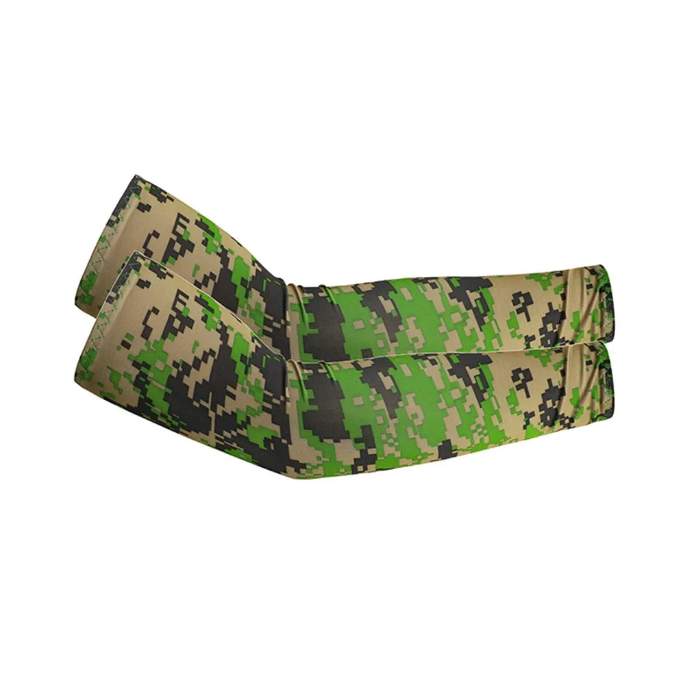 Unisex Cooling Arm Sleeves UV Sun Protection For Running