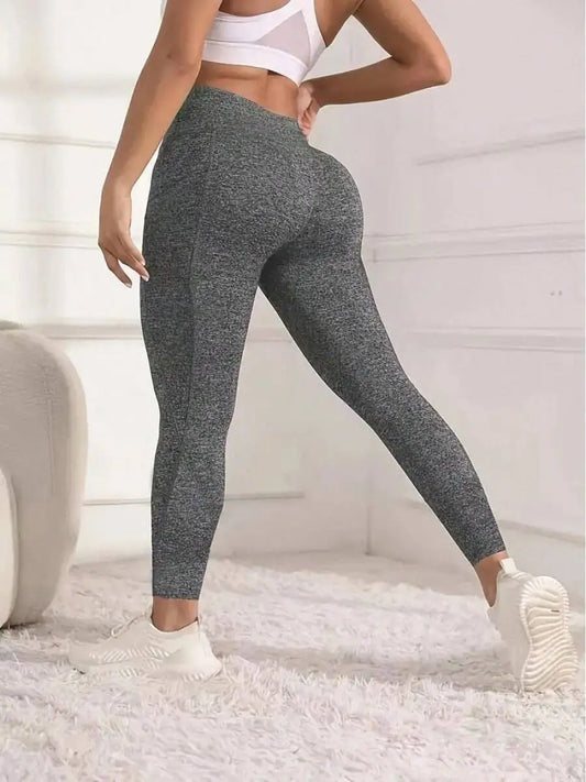 Women High Waist Yoga Leggings With Pockets Hip Lifting