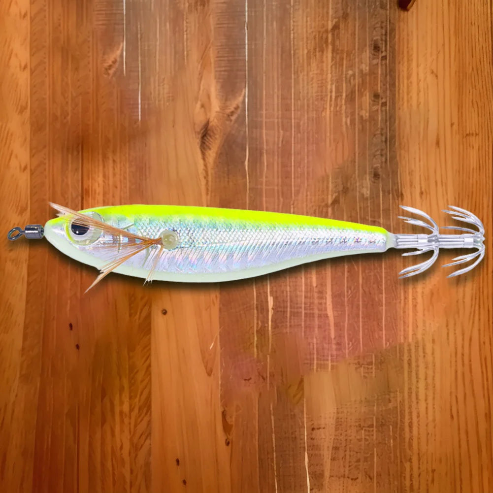 Cuttlefish Attracting Lure With Double Hook Glow Octopus Bait