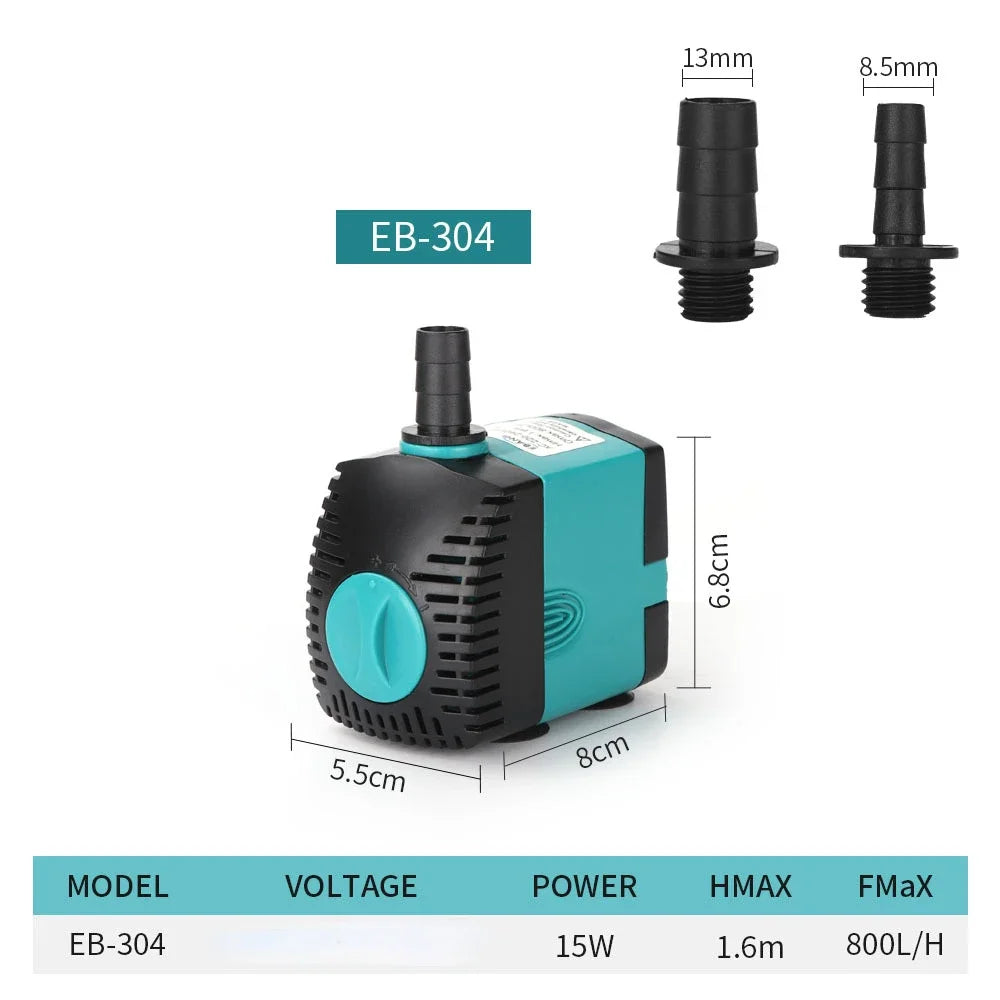 Ultra Quiet Submersible Fish Tank Water Pump 110-240V