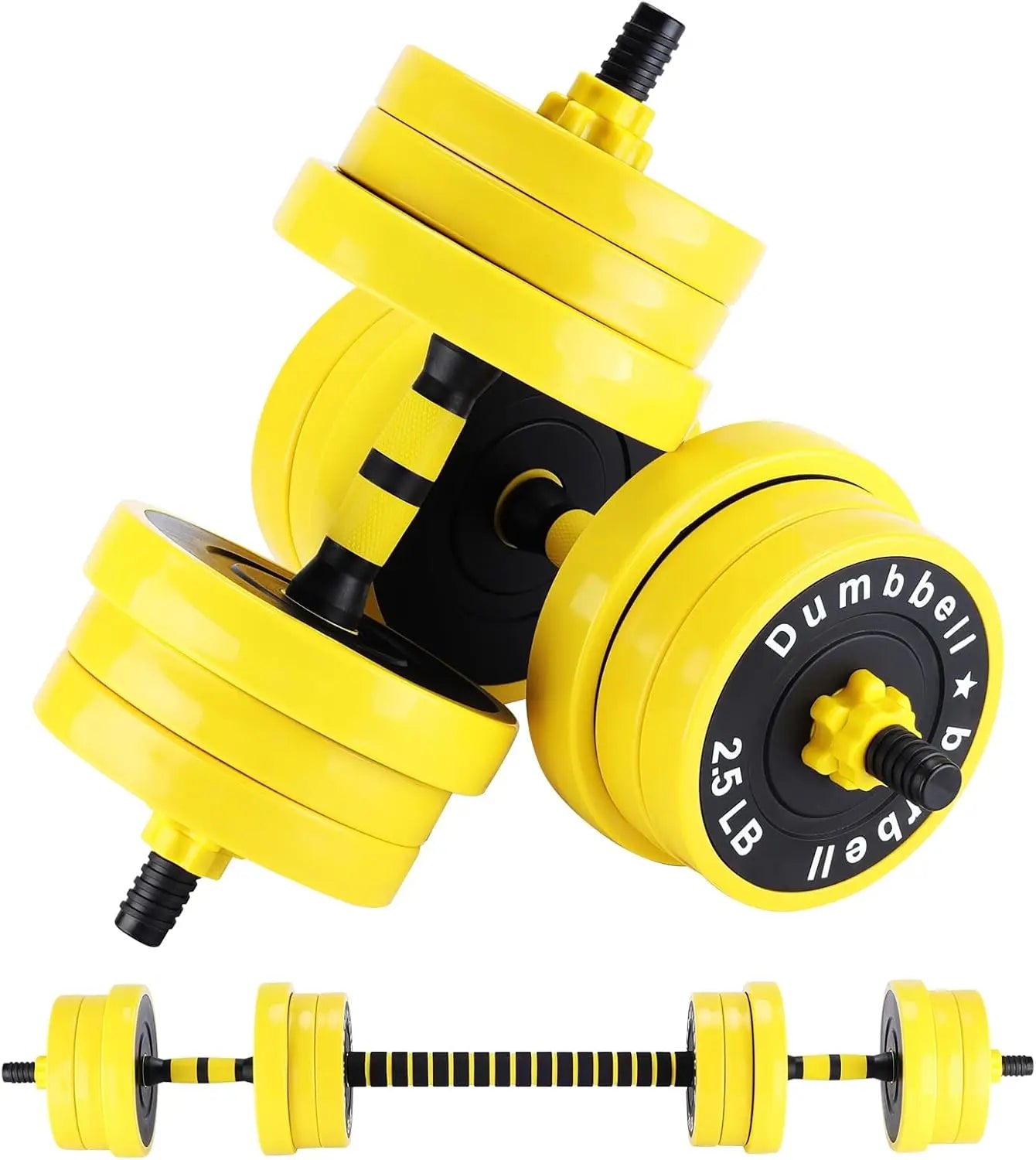 HiMISS 44 Lb 2 In 1 Adjustable Dumbbell Set For Home Gym
