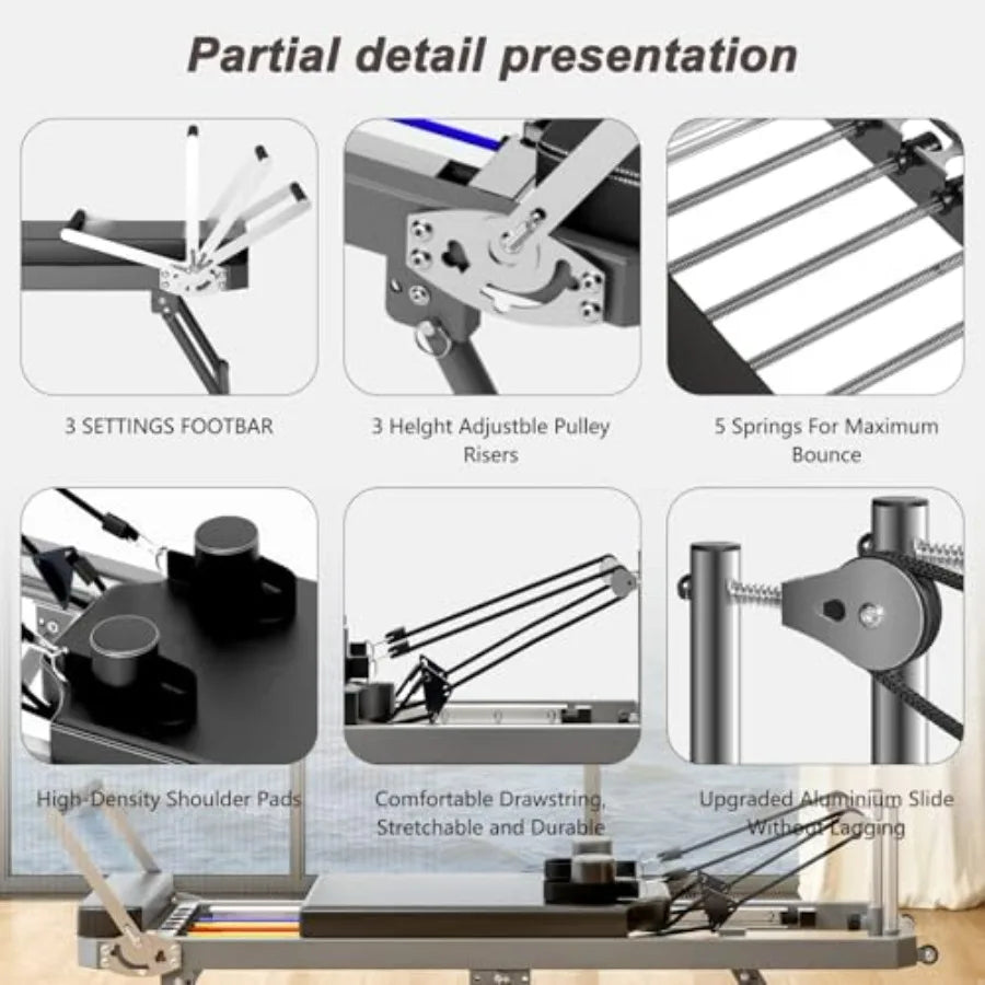 Foldable Pilates Core Bed For Home Yoga Studio And Commercial Fitness Equipment