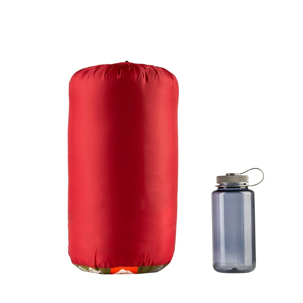 50F Warm Weather Sleeping Bag For Camping, Compact Insulated Polyester