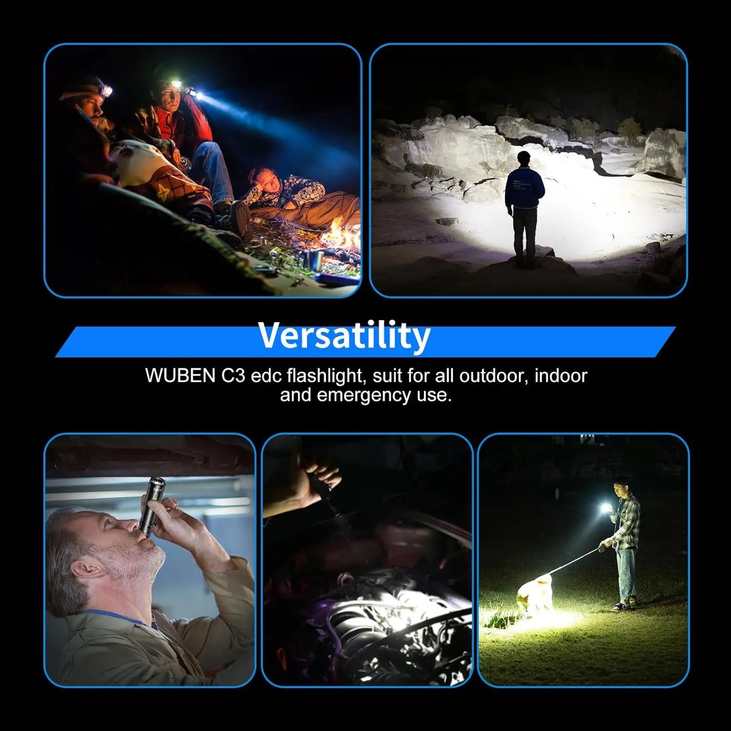 WUBEN C3 1200 Lumens Rechargeable LED Flashlight