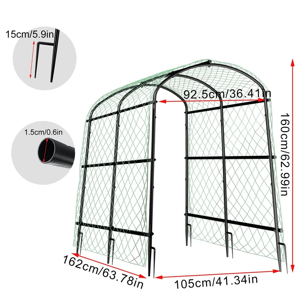 Wisfor U Shaped Metal Garden Plant Trellis For Climbing Vegetables