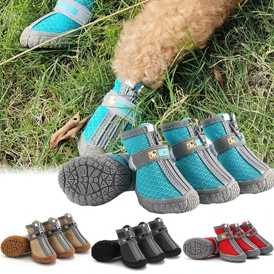 Breathable Dog Shoes Non Slip Plush Protection Paw Boots