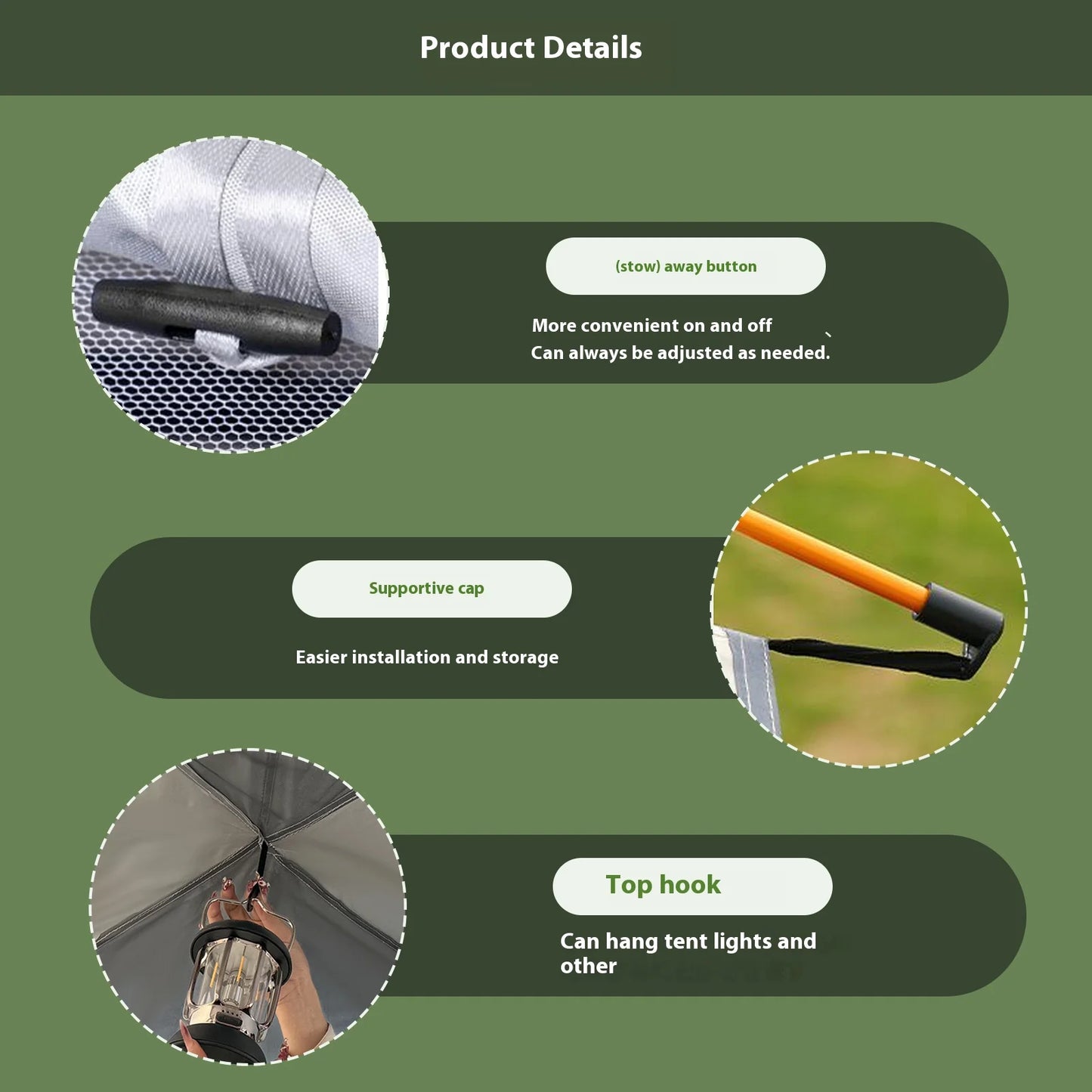 Pakicetus Auto Tent Sunshade Quick 60 Second Setup