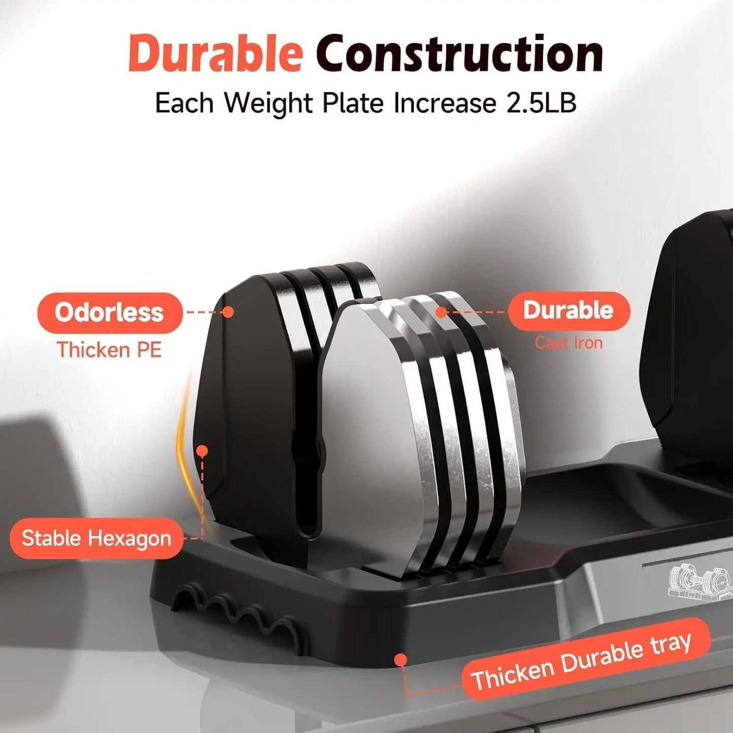 FED Fitness Adjustable Dumbbells Set