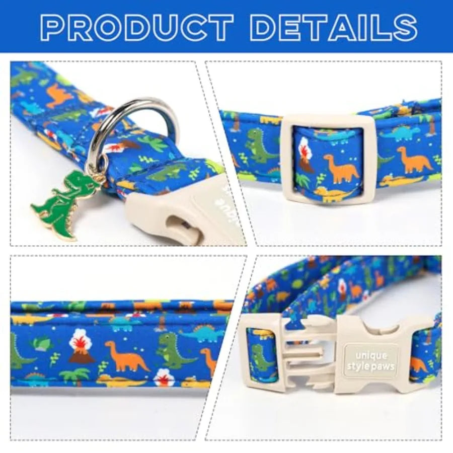 Dog Collar With Coconut Tree Pendant And Plastic Buckle For Small To Large Dogs