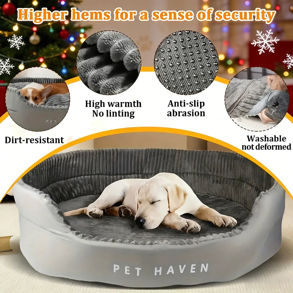 Large Dog Bed With Detachable Pad For Cats And Dogs