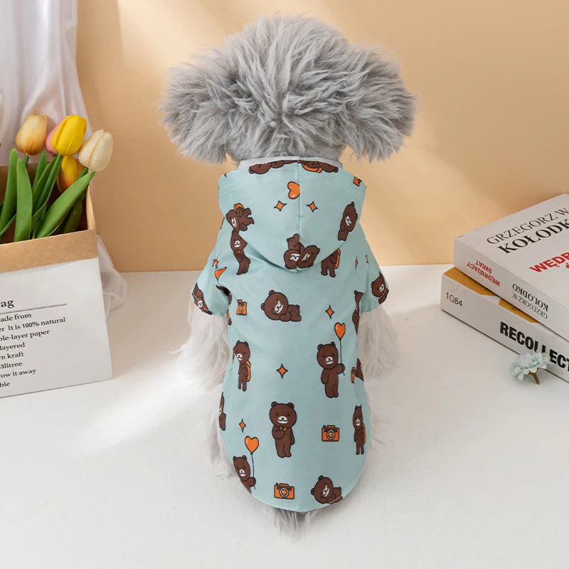 Dog Raincoat Summer Fashion Short Sleeve Waterproof Coat For Dogs