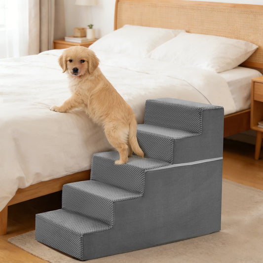 Curved Step Dog Ramp Stairs For Small Dogs Non-Slip Indoor