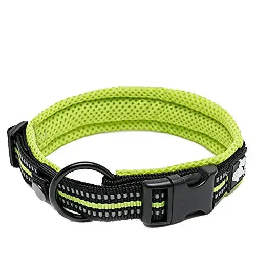 TRUELOVE Padded Reflective Nylon Dog Collar TLC5011 Adjustable Heavy Duty