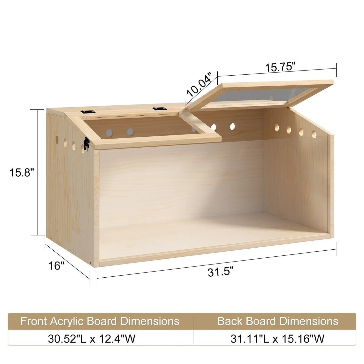Wooden Hamster Cage Hutch Hideout With Openable Top