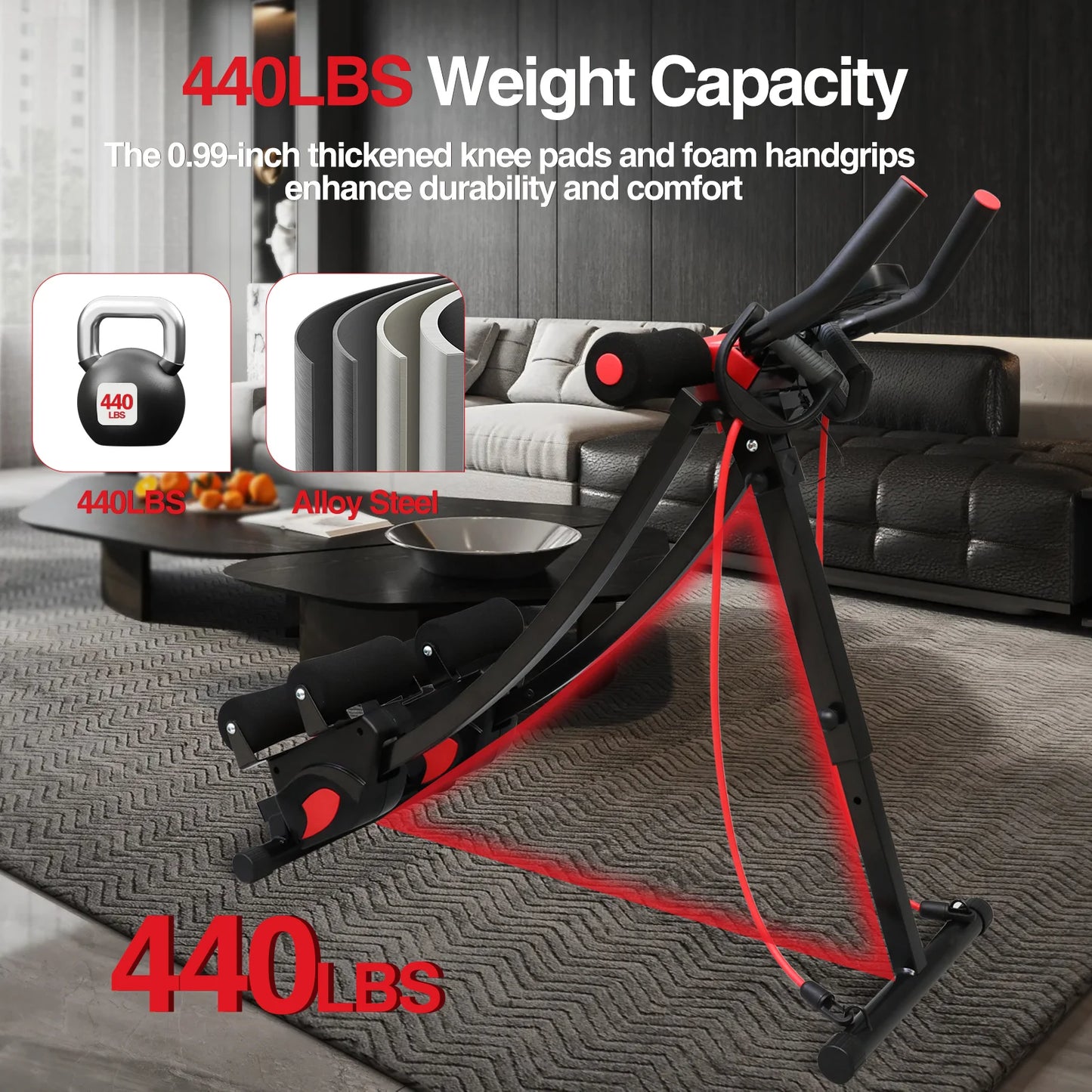 AB Machine Abdominal Trainer With Foldable LCD Display