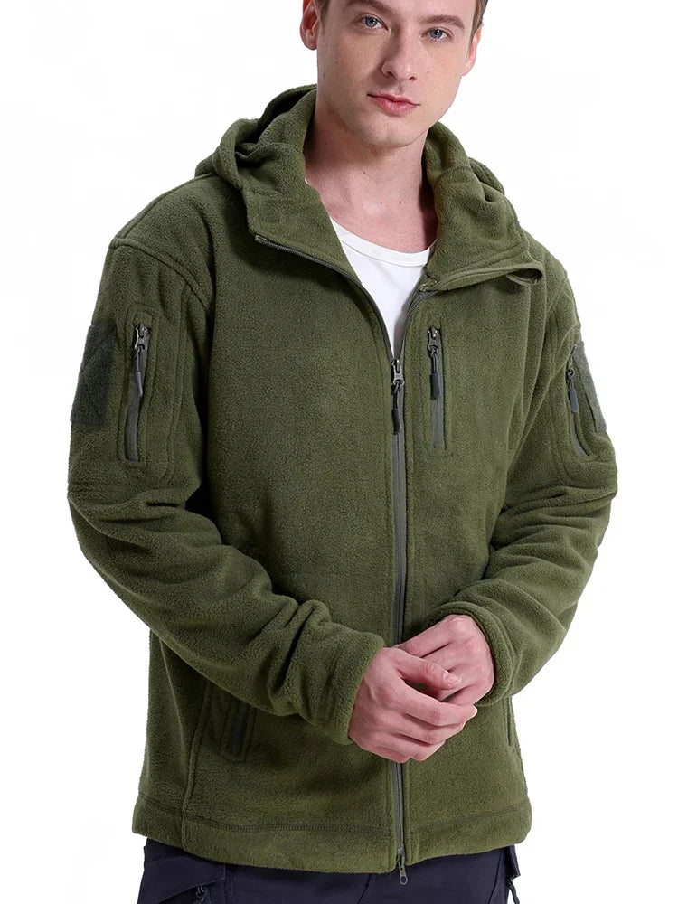 Fleece Tactical Hunting Jacket With Multi Pocket Warmth