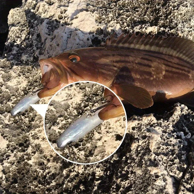 Five-Piece Realistic Soft Bait Kit For Freshwater And Saltwater Fishing