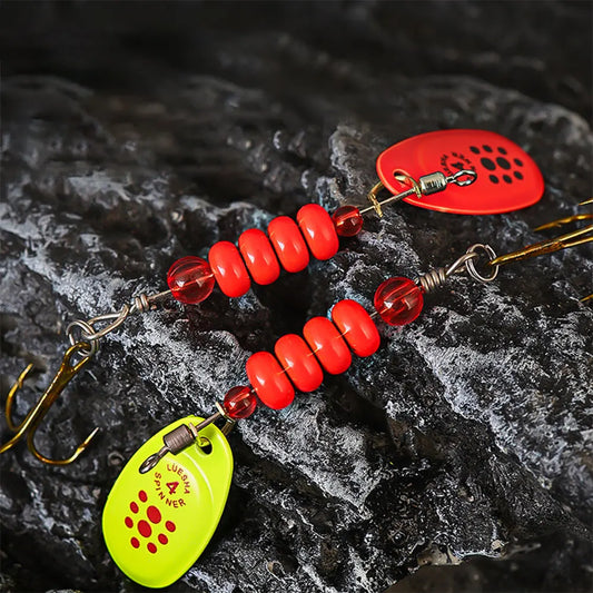 Metal Spoon Spinner Fishing Lures Set With Tackle Box