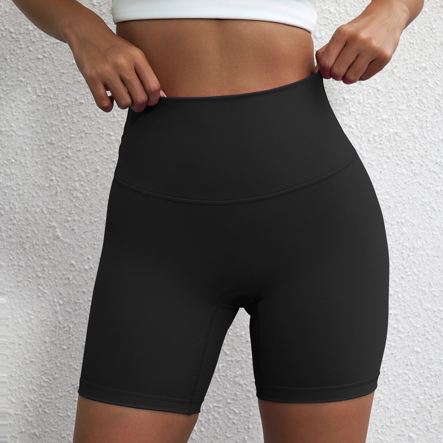 Women High Waist Yoga Shorts With Pocket For Fitness Training