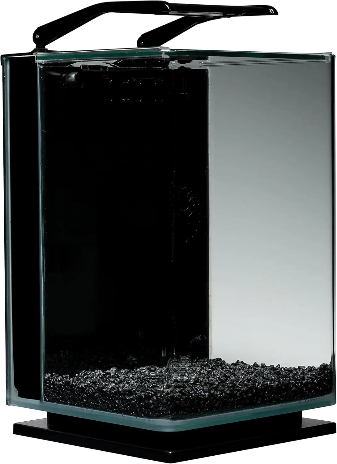 Glass LED Aquarium Kit With Hidden Filtration And Dual Lighting