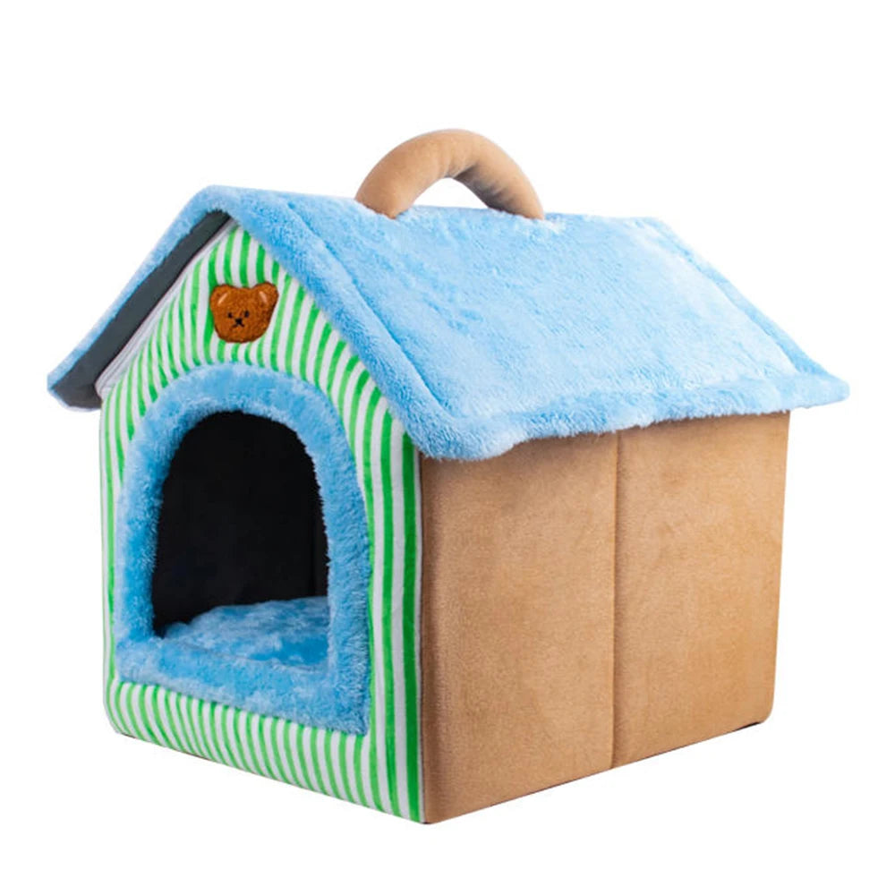 Foldable Cat House For Small Dogs And Cats Removable Bed